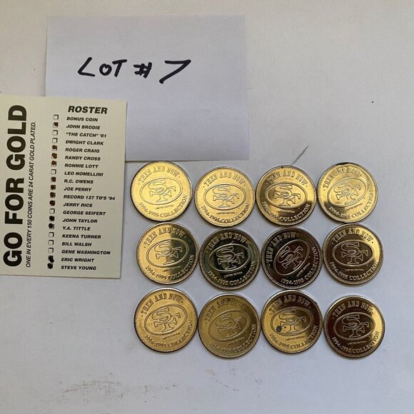 San Francisco 49ers then and now 1994-95 collectable coins 12 of 20 Lot #7 - Picture 2 of 11